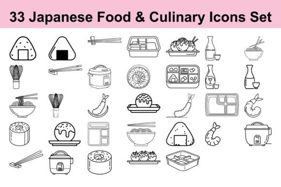 33 Japanese Food and Culinary Icons Set: A Practical Guide to Choosing and Using Vector Icons for Your Projects