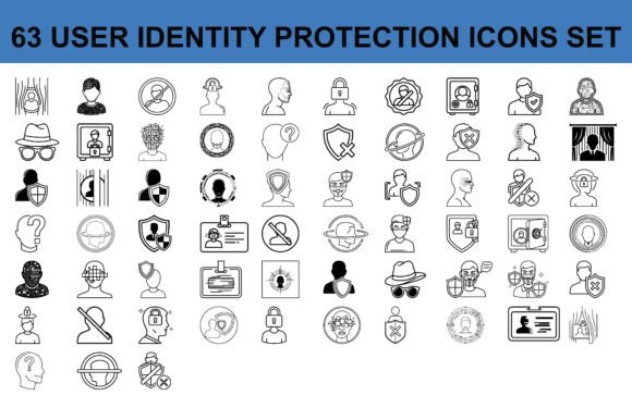 63 User Identity Protection Icons Set: A Practical Asset for Security-Focused Design