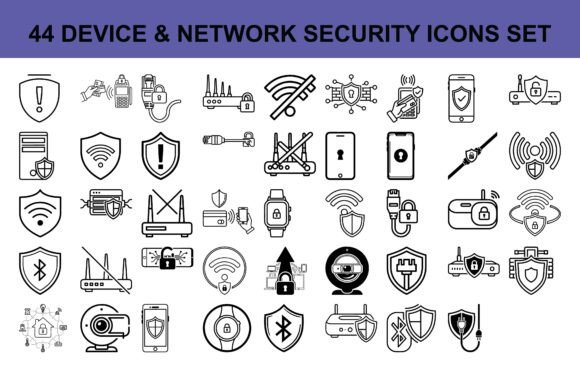 Device and Network Security Icons: Elevate Your Cybersecurity Visuals with Professional Icon Sets