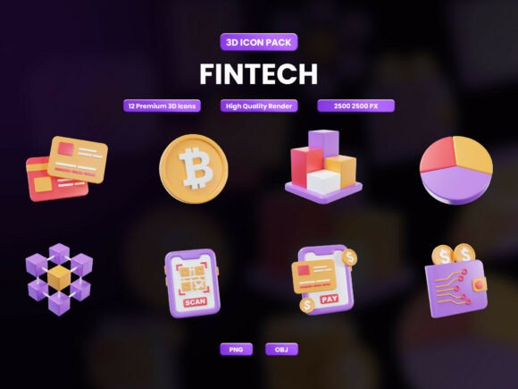 Fintech Digital Finance 3D Icon Pack: A Closer Look at Visual Storytelling in Modern Finance