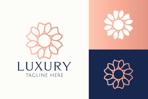 Floral Element Logo Luxury Ornament