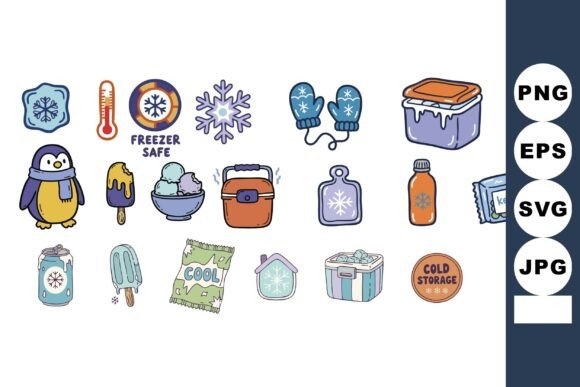 Playful Freezer Doodle Icons Pack: A Creative Toolkit for Charming Visual Storytelling