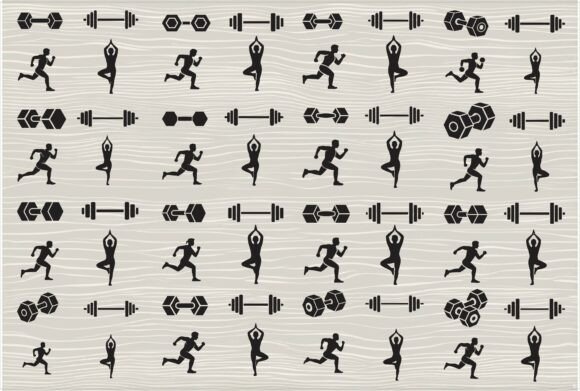 Set of Fitness Icons Designed to Workout: A Versatile Visual Toolkit for Modern Wellness Projects